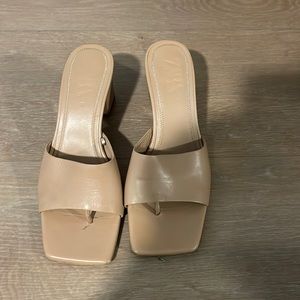 Zara tan heels worn a few times